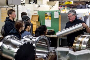 Mark Merullo, Manager at F.H. Peterson Machine Corp Presenting to Students