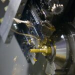 Swiss Machine Turning Brass at North Easton Machine