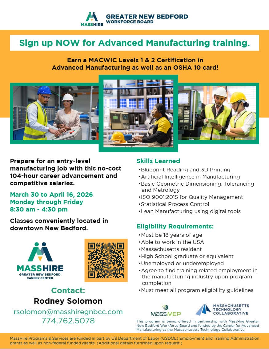 Advance Manufacturing Training Flyer
